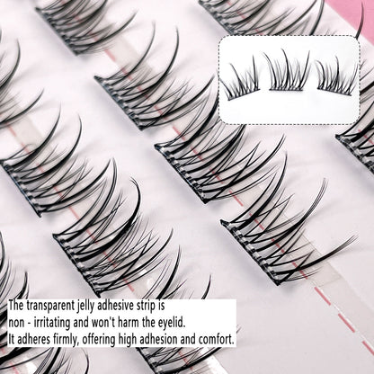 Large - capacity Glue - free Natural - style Small White Flower False Eyelashes, Single - cluster Self - adhesive, Beginner - friendly