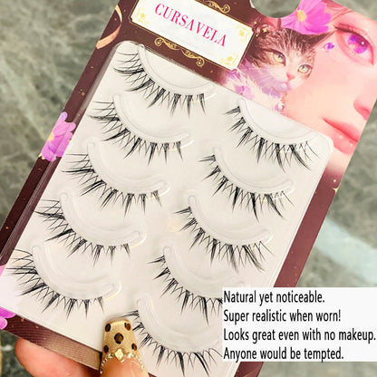 Seven Immortals Little White Fox | Natural Comic - style Fox - inspired Simulation Photogenic False Eyelashes