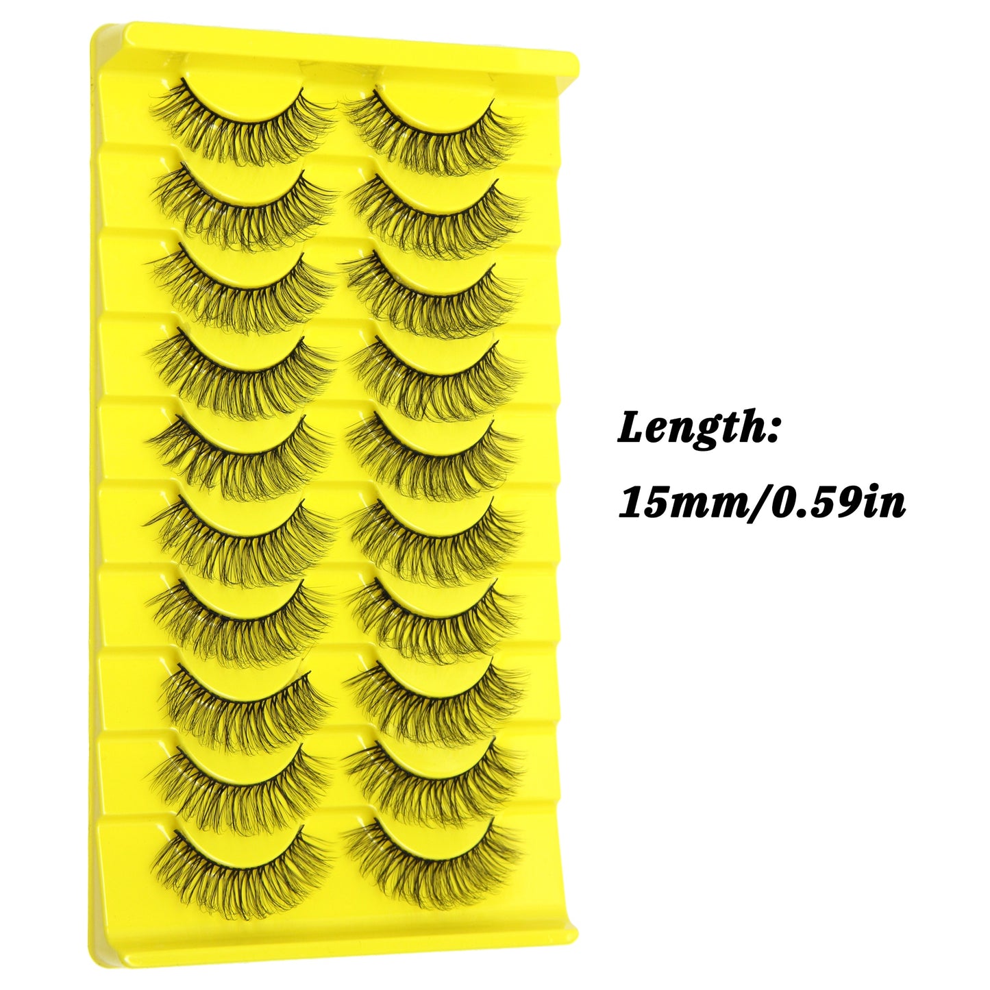 3/10 Pairs Half Eyelashes - 3D Natural Full Cat Eye Faux Lashes, False Eyelash Extensions for Stunning Eye Makeup