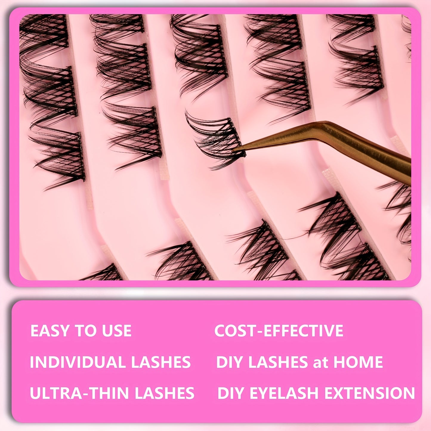 Individual Cluster DIY lashes 64-112 Clusters of 0.07mm Japanese Anime Cosplay Lash Kit – Individual Faux Mink Lash Extension Clusters for a Fluffy, Moist Manga Look