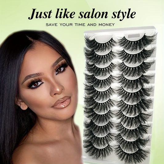 1/2PCS Faux Mink Fluffy Wispy CC Curl 10-18mm Cat Eye 3D Lashes - Natural Halloween False Eyelashes.