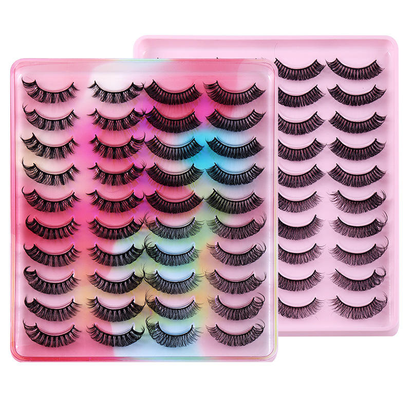 20 Pairs Russian Eyelash Extension Clusters – High-Quality False Eyelashes for Dramatic Lash Looks