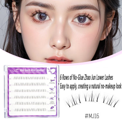 100pcs Segmented Cat-Style No-Glue Lower Lashes, Naturally Dense with Hard Stem for a Born-With-It Look