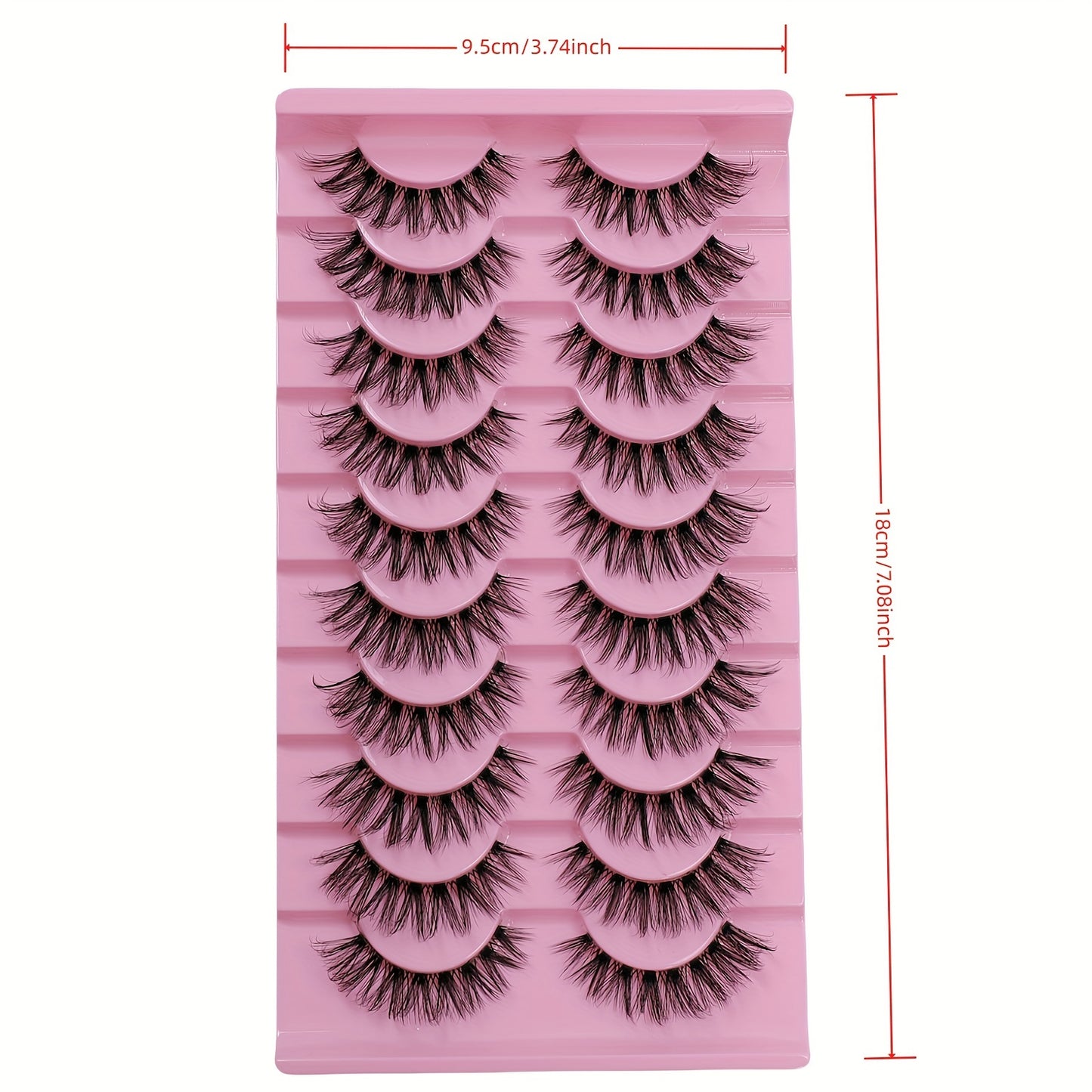 10 Pairs of European & American Style Realistic Devil Doll Eyelashes - Thick, Dramatic Lashes for Bold Eye Looks