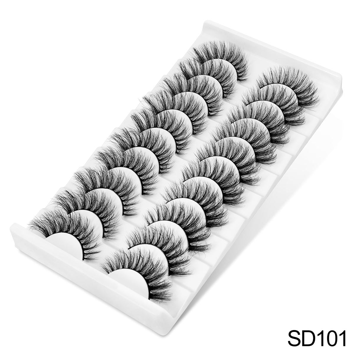 10 Pairs of 6D Faux Mink Lashes – Natural, Fluffy, Dramatic, Reusable Eyelashes for Everyday Wear – Lightweight & Comfortable