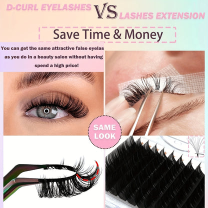 CURSAVELA 3 Pairs of Dramatic Cat Eye False Eyelashes - Long-Lasting Curl, Stunning Look, Perfect for a Mesmerizing Effect