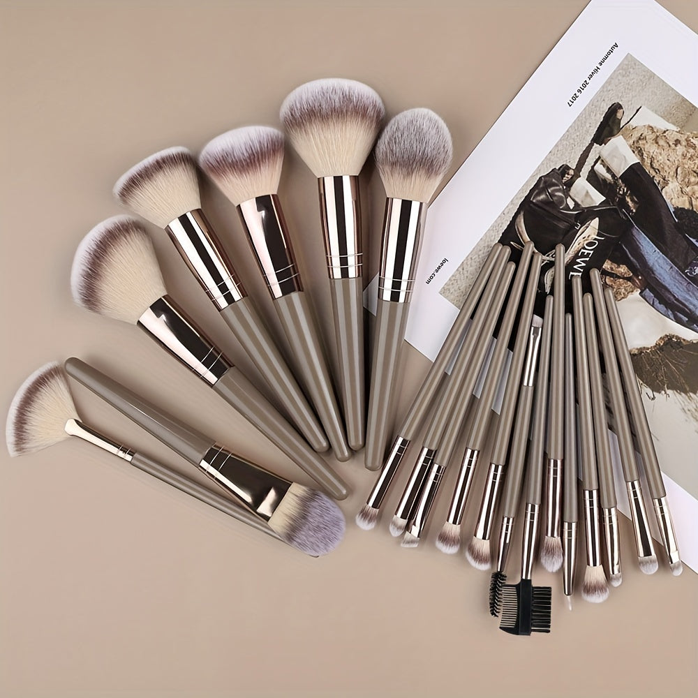 10pcs-20pcs Professional Makeup Brushes Set with Bag - Foundation, Eyelash, Eyebrow, Eyeshadow Cosmetic Makeup Tool Kit - Perfect for Christmas, Halloween, Thanksgiving Gifts