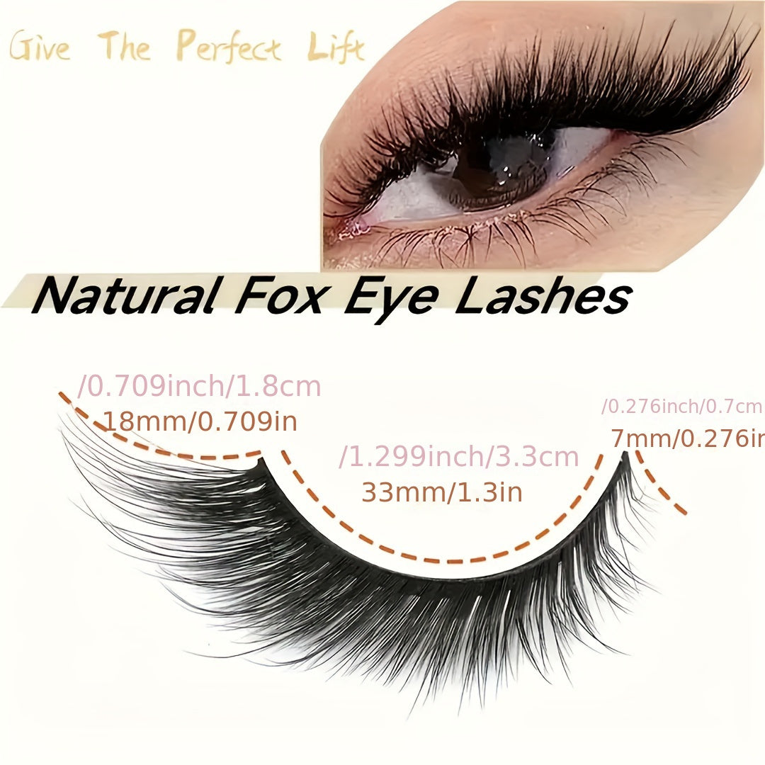 10 Pairs of Fluffy 8D Faux Mink Eyelashes - Lightweight & Comfortable, Hypoallergenic Cat Eye Style for Natural Look and Dramatic Volume.