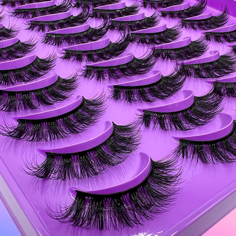 20 Pairs of Natural-Looking False Eyelashes – Lightweight, Reusable, and Perfect for Everyday Beauty Enhancement