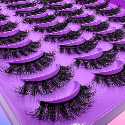 20 Pairs of Natural-Looking False Eyelashes – Lightweight, Reusable, and Perfect for Everyday Beauty Enhancement