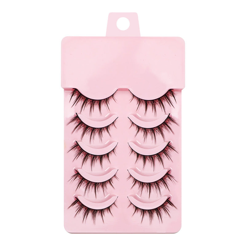 wholesale 100pcs Barbie Comic-inspired Little Devil False Eyelashes with Natural Cotton Thread Stems, Fairy Lashes in Natural &amp; Thick Styles