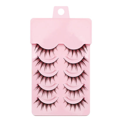 wholesale 100pcs Barbie Comic-inspired Little Devil False Eyelashes with Natural Cotton Thread Stems, Fairy Lashes in Natural &amp; Thick Styles