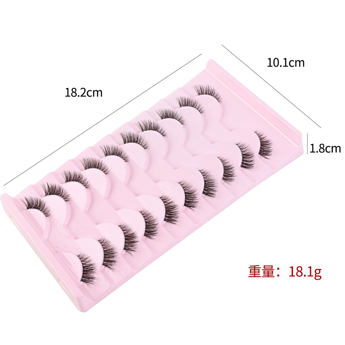 CURSAVELA Cat Eye Lengthening Transparent Stem False Eyelashes 10 Pairs/Set, Dense and Natural Tail Extension Design