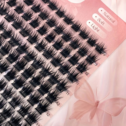 Individual DIY lashes 168 Bundles Luxurious 9D Faux Mink Lashes T50 – Natural, Lightweight & Hypoallergenic, Ideal for Daily & Special Occasions.