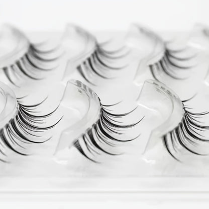 New Arrival 5 Pairs Luxurious 3D Faux Mink Lashes with Strong Hold Glue - Natural, Fluffy, Reusable, Lightweight, Comfortable for Dramatic Eyes