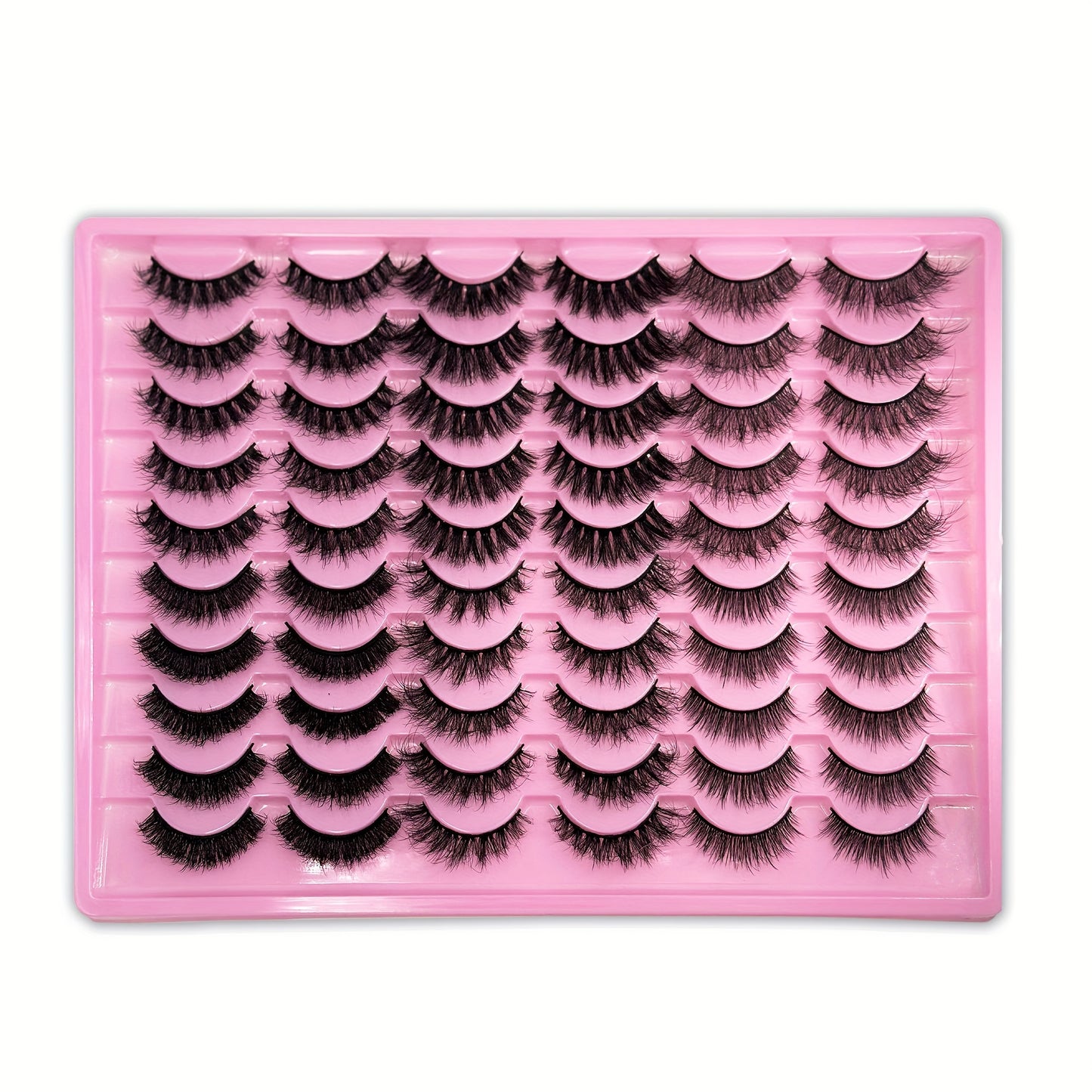 Classic Volume Eyelashes 30 Pairs 3D Mink False Eyelashes Set, 0.07mm, Mixed Styles, Reusable, Fluffy Curl, for Daily & Party Makeup