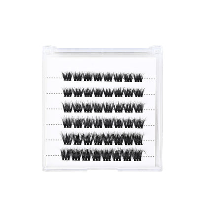 Individual DIY lashes thick, curly and self-bonding false eyelashes. European and American style hot-melt single-cluster false eyelashes that enlarge your eyes.