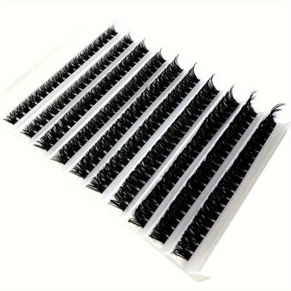 CURSAVELA 200pcs Deluxe Faux Mink Cluster Lashes – 60D/80D Fans, Mixed Lengths, Ultra-Soft for Easy DIY Extensions