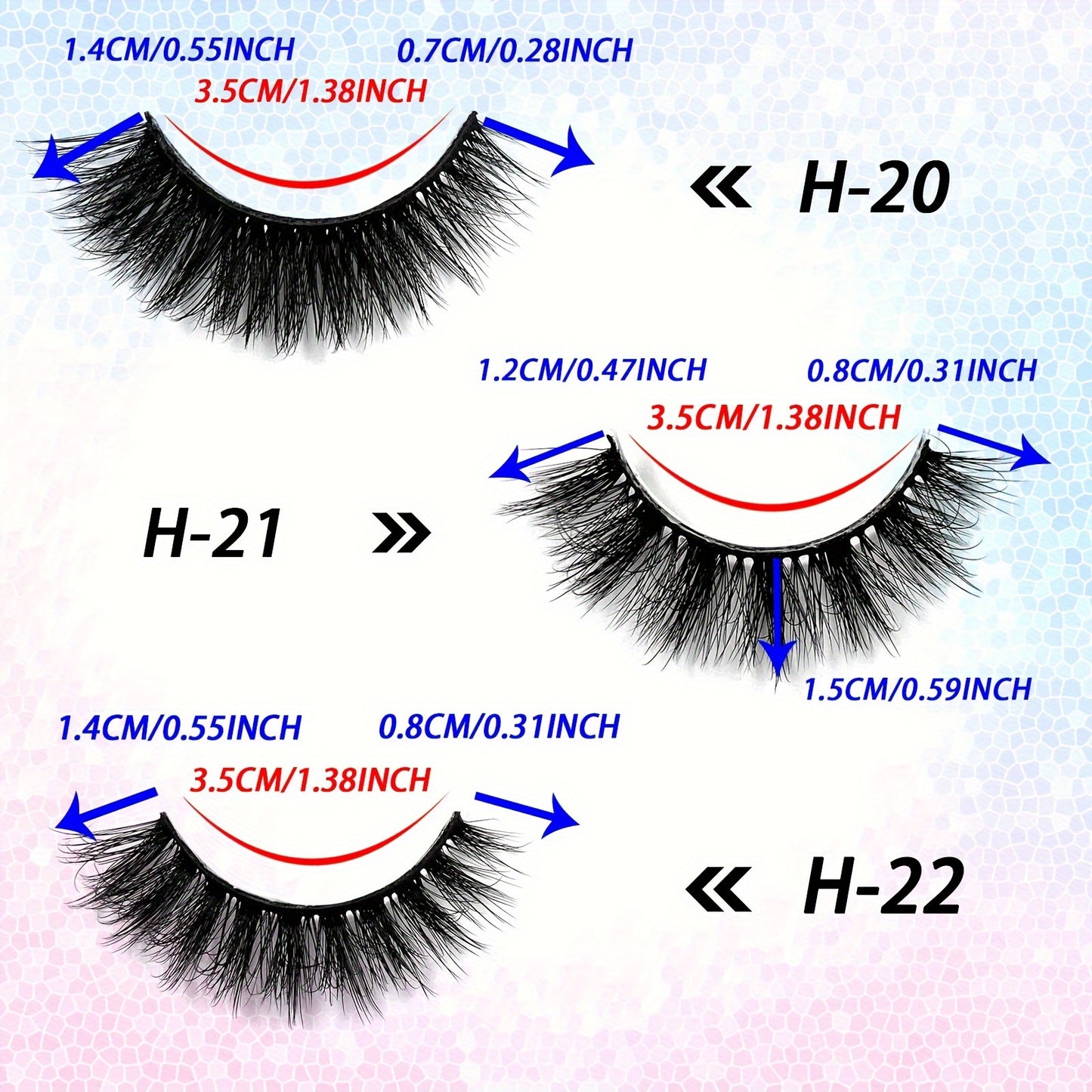 5 Pairs 3D Fluffy False Eyelashes, Wispy Natural Full Strip Lashes, Dramatic Volume Reusable Unscented for Daily Wear