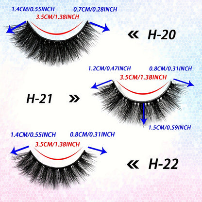 5 Pairs 3D Fluffy False Eyelashes, Wispy Natural Full Strip Lashes, Dramatic Volume Reusable Unscented for Daily Wear