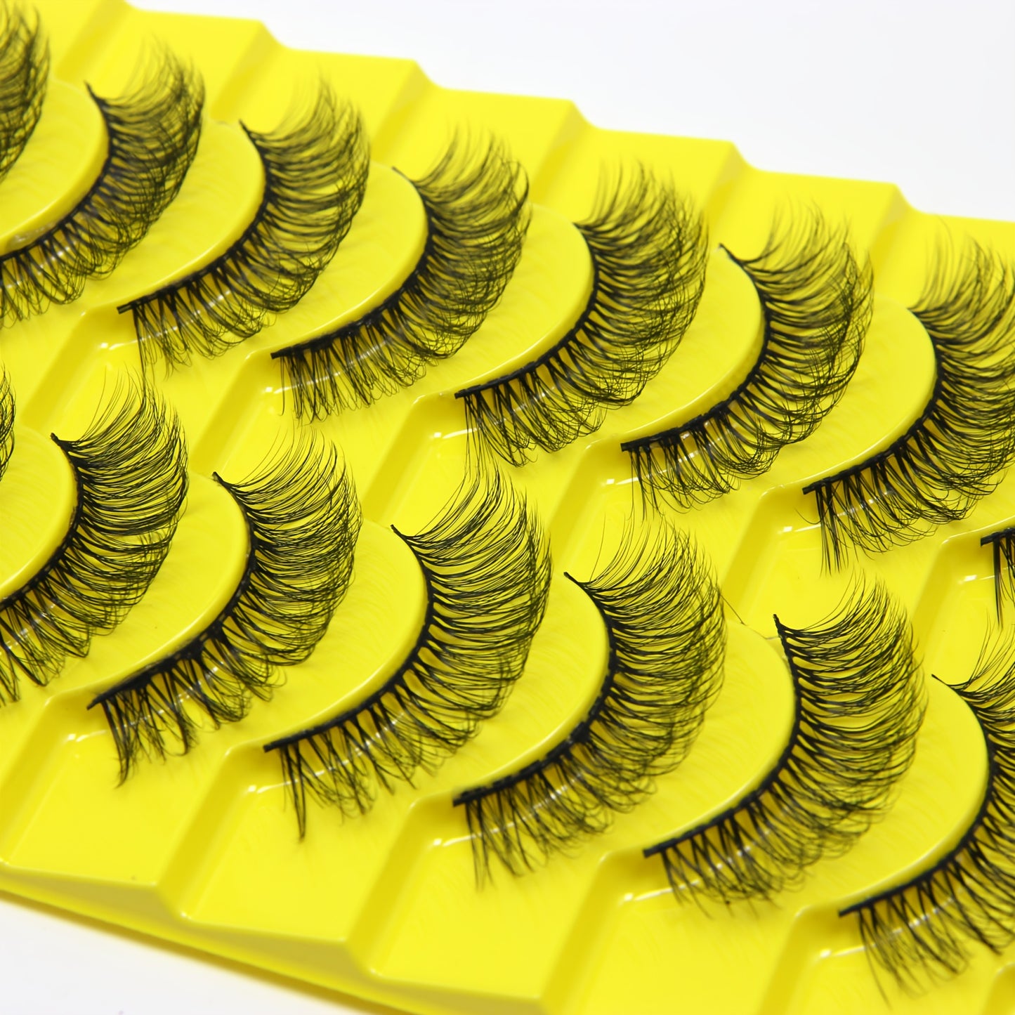 3/10 Pairs Half Eyelashes - 3D Natural Full Cat Eye Faux Lashes, False Eyelash Extensions for Stunning Eye Makeup