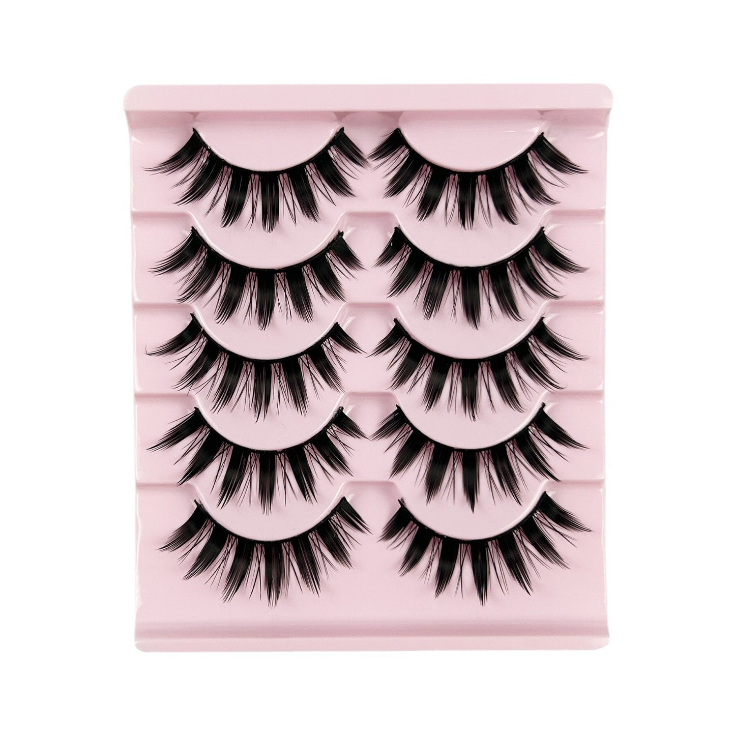 Eyelash Extension New 5 Pairs Full Devil Manga Style Faux Mink Eyelashes – Exaggerated COS Look