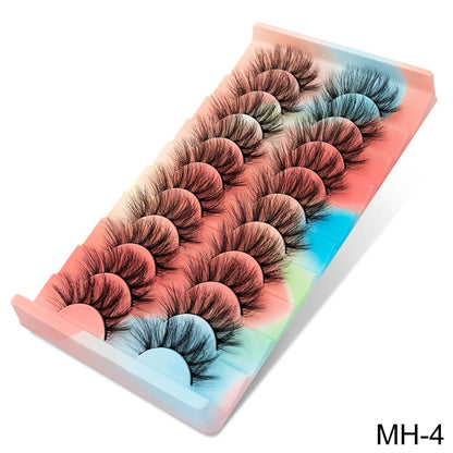 10 Pairs 3D Mink Eyelashes - Exquisitely Fluffy, Ultra Soft, Delicately Wispy, Utterly Natural, Stylish Cross Eyelash Extension, Highly Reusable, False Lashes Ideal for Makeup.