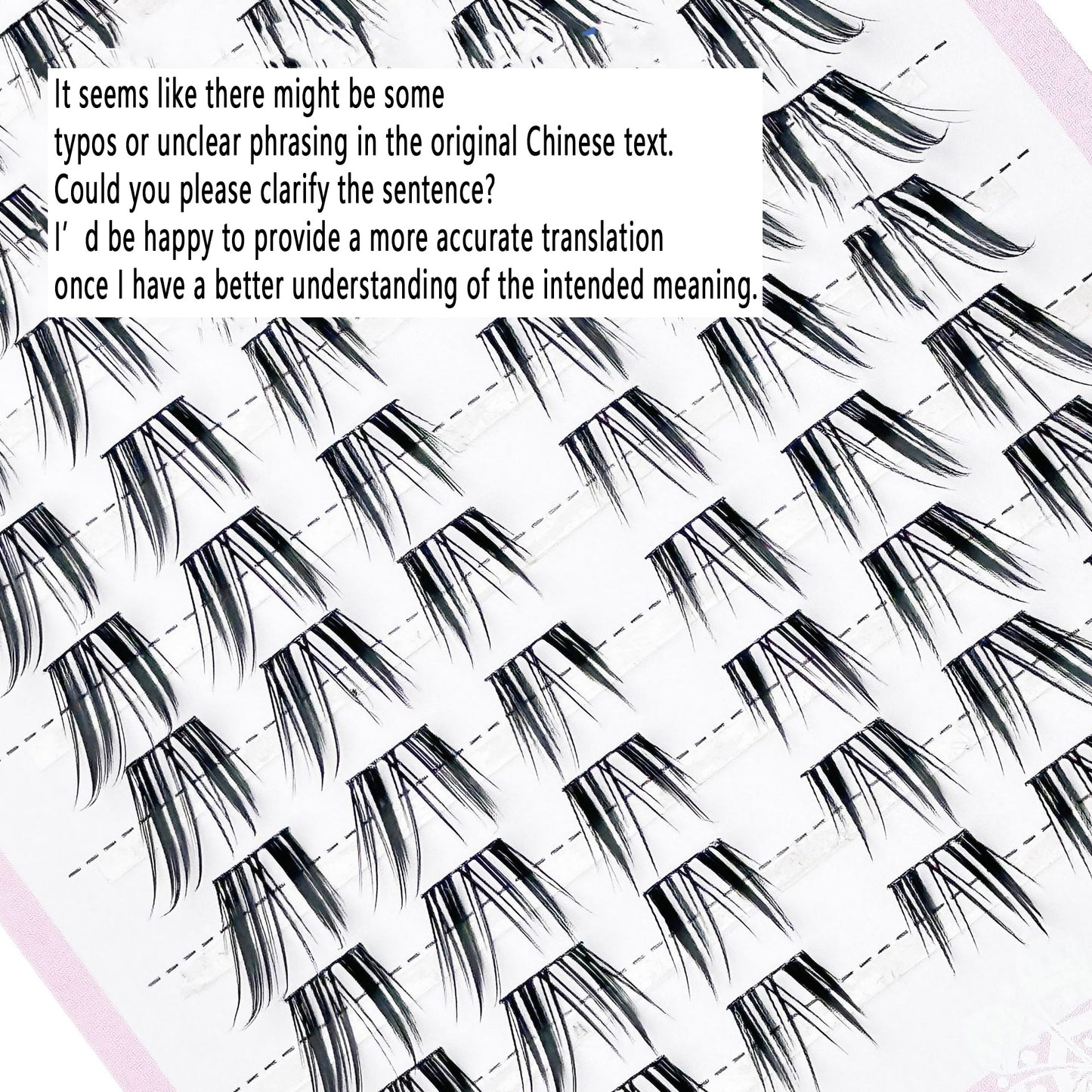 10-Row High-Capacity Cat-Eye Style Natural and Thick False Lashes, Lazy Segment Design, Realistic Single Cluster Manga Lashes