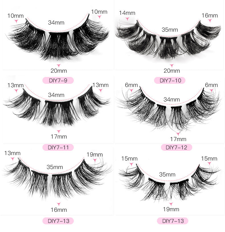 Classic Volume Eyelashes Natural Long DIY Cluster Eyelash Extensions - Segmented for Easy Application