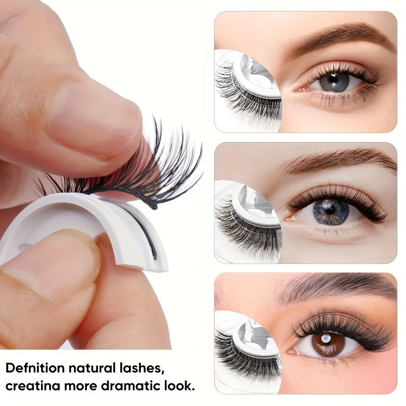 3 Pairs Multi-Style Reusable False Eyelashes Set. Ultra-lightweight, odorless, natural & fluffy. Doll, Cat Eye & Natural looks. Easy to apply. For beginners