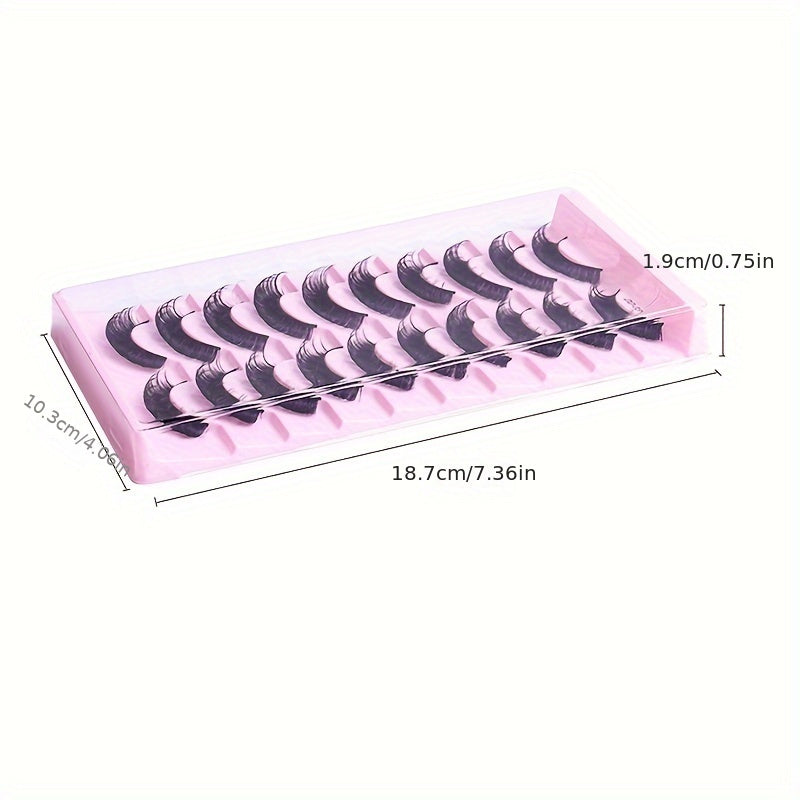 10 Pairs 3D Natural Look False Eyelashes, Hypoallergenic Individual Curl Up Lashes, Fluffy & Durable for Beginners Makeup