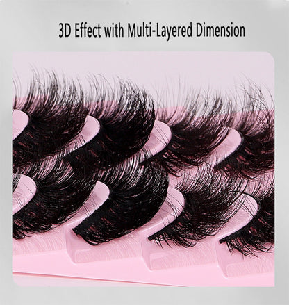 Faux Mink Lashes, Messy Cross-Border Design, Voluminous & Realistic European & American Style