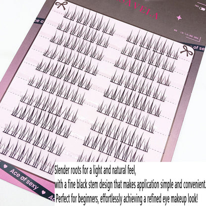 100 pcs Newbies' Must-Have! Ten-Row Double-Tip Small Flame False Eyelashes, Create a Natural Mother-Given Look