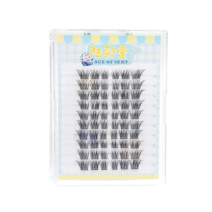 A Must-Have for Lazy People! 10-Row Large-Capacity Single-Cluster False Eyelashes, Baby Curve Fox Style, Pure, Natural, and Super Photogenic, Beginner-Friendly
