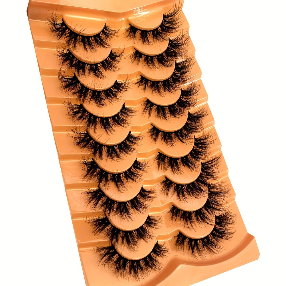 Classic Volume Eyelashes 9 Pairs Ultra-Soft Fluffy 3D Faux Mink False Lashes - Luxurious Handcrafted Dramatic Volume - Natural Blend for Daily to Glam Looks