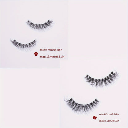 7 Pairs 3D Clear Band False Eyelashes: Crisscross Style for Natural Volume, Perfect for Daily Makeup