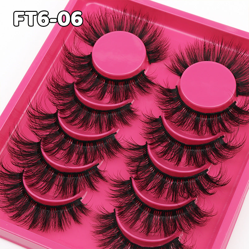 Classic Volume Eyelashes 100pcs 6 Pairs of Premium Short False Eyelashes for Lifting Eyes, Offering Thick and Authentically Natural Lashes