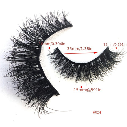 Classic Volume Eyelashes 10 Pairs Natural Slender 3D Faux Mink Cat Eye False Eyelashes, 3D Multi-layer Natural Fluffy Lashes