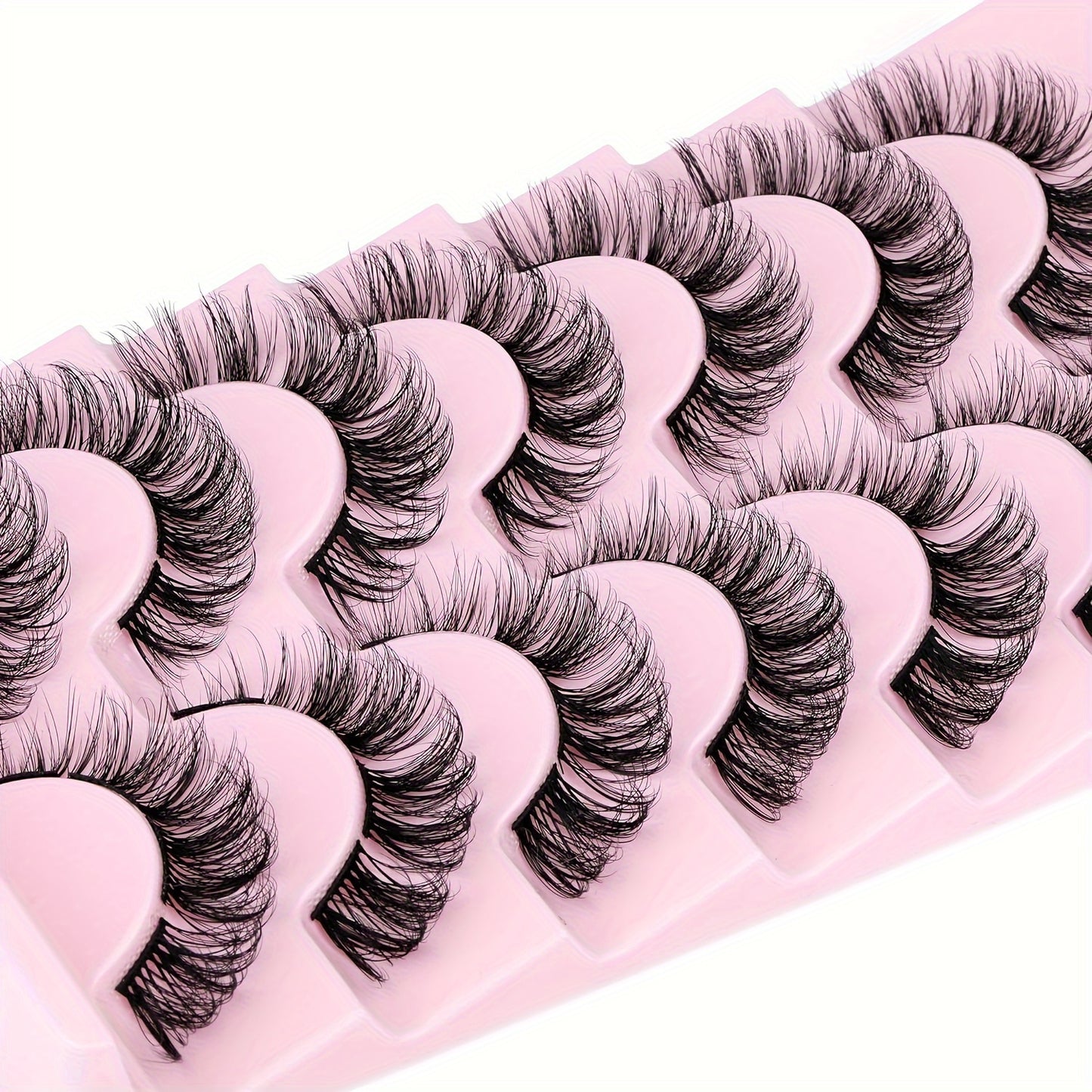 CURSAVELA Individual DIY lashes 7 Pairs Wispy Cat Eye - 15mm 5D Fluffy Design for a Natural Dramatic Look, Perfect for Everyday Use