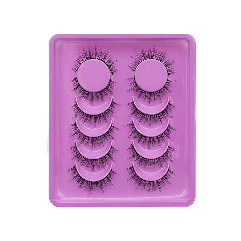 Classic Volume Eyelashes 100pcs 6 Pairs of Premium Short False Eyelashes for Lifting Eyes, Offering Thick and Authentically Natural Lashes