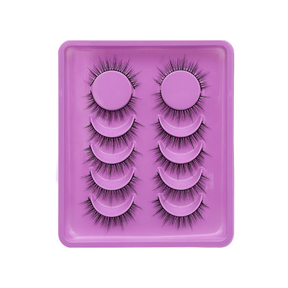 Classic Volume Eyelashes 100pcs 6 Pairs of Premium Short False Eyelashes for Lifting Eyes, Offering Thick and Authentically Natural Lashes