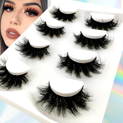 Classic Volume Eyelashes 4 Pairs of 18mm False Eyelashes – Fluffy Volume, Dramatic Faux Mink Strip Lashes