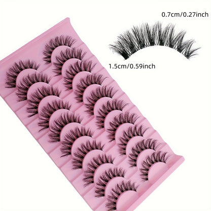 10 Pairs of European & American Style Realistic Devil Doll Eyelashes - Thick, Dramatic Lashes for Bold Eye Looks