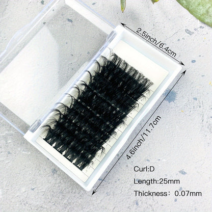 Individual DIY lashes 25mm Reusable Super Long Cluster Lashes-Segmented Pre-Cut Lashes for Professional Results