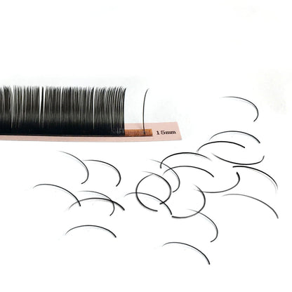 Ellipse Flat Eyelashes CURSAVELA with Soft Split Tips-Individual Faux Eyelash Extensions for a Natural Look,Flat Ellipse Design