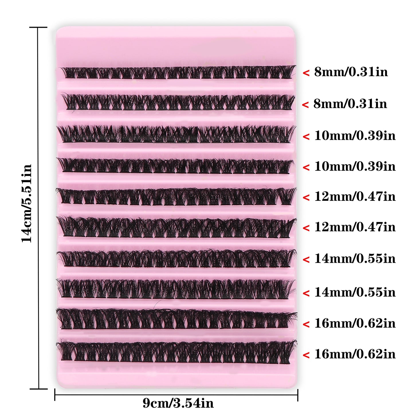 200 Pieces of 0.05mm Thickness 3D Russian Volume D Curl False Eyelash Extensions - Mixed Length (8-16mm), Beginner Friendly, Reusable, and Long-Lasting.