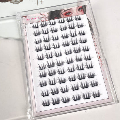 Segmented Self-adhesive False Eyelashes for the "Little Rich Lady" Style, Glue-free, as Light as a Feather, with Natural and Simulated "Born-with" Look