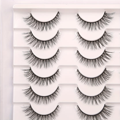 20 Pairs 3D Light Volume Natural Cross Fluffy Cat Eye False Eyelashes | Soft, Reusable, Easy to Apply | Perfect for Everyday Wear or Special Occasions