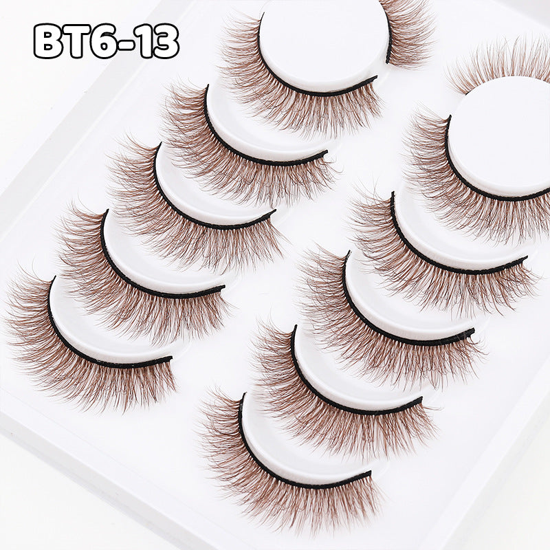 Classic Volume Eyelashes 100pcs 6 Pairs of Premium Short False Eyelashes for Lifting Eyes, Offering Thick and Authentically Natural Lashes