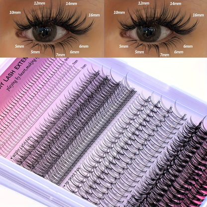 5 Pairs Little Devil Cosplay False Eyelashes: Hard Stem, Tapered Tail, Thick Eye-End Extension for Cute Sisters Style